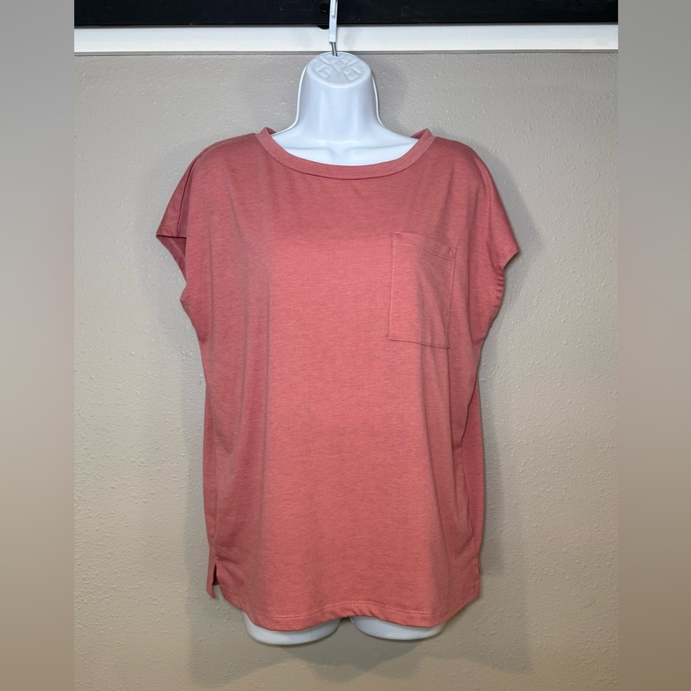 Mirol Women's Dusty Pink Short Sleeve Top Size Medium Soft